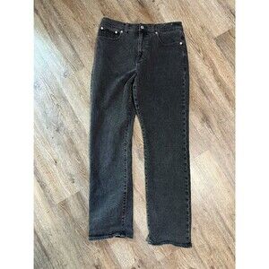 Madewell 90s Straight Jeans Size 29 High Rise Dark Wash Black Denim
